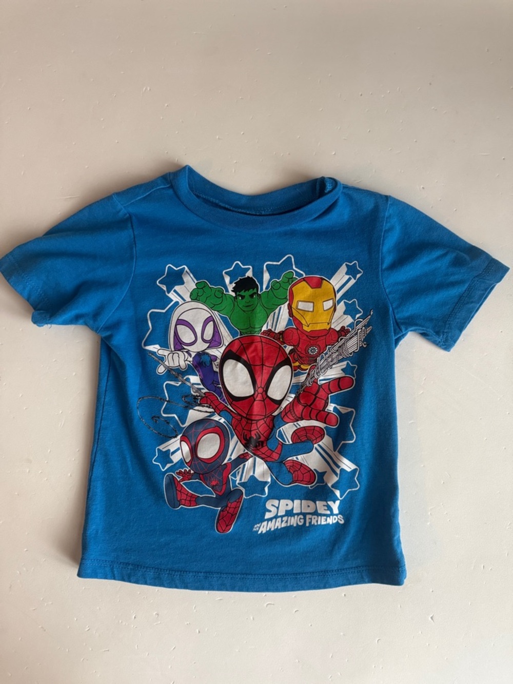Marvel Spidey and his Amazing Friends Blue Short Sleeve T-Shirt Size 3T